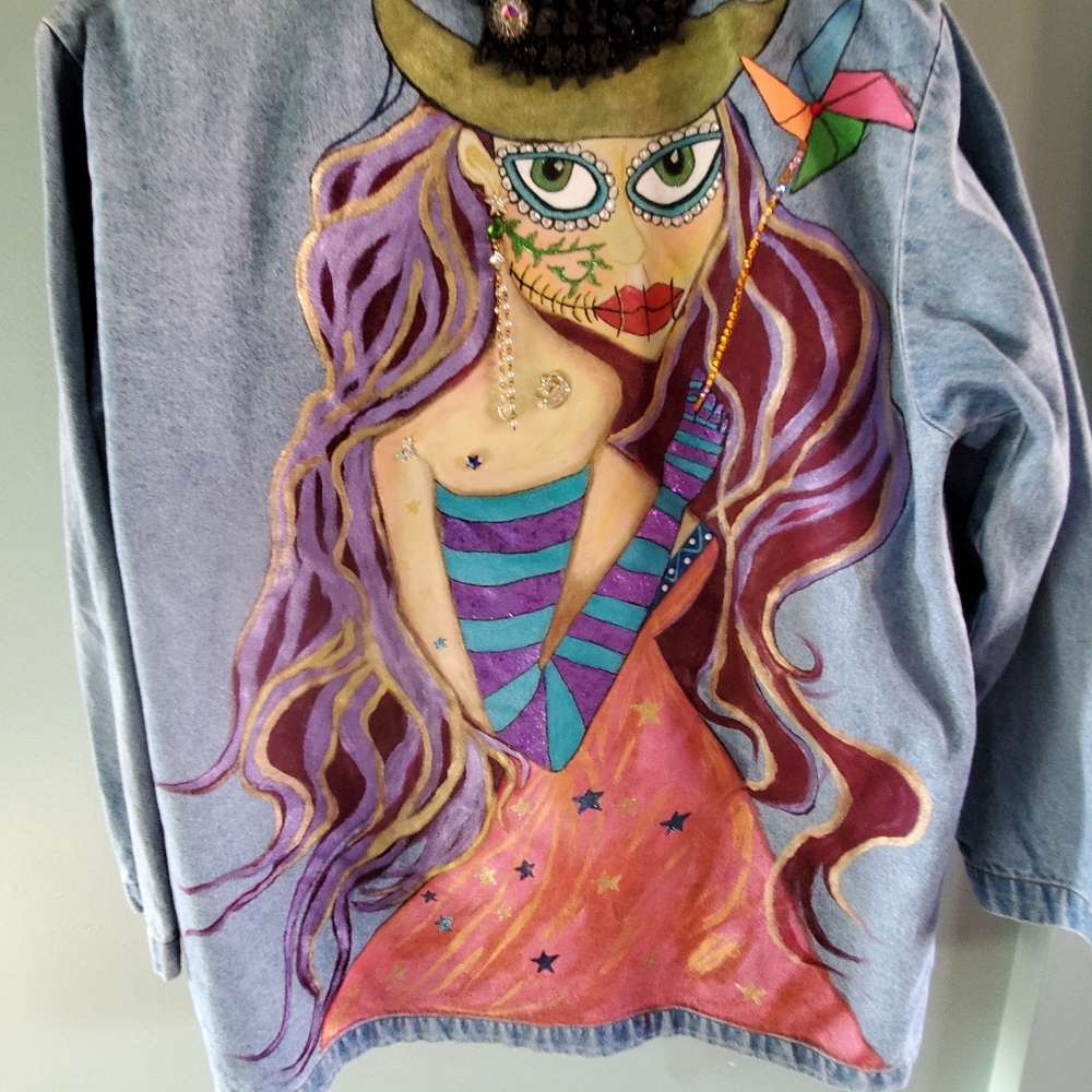 New one of a kind hand painted jacket